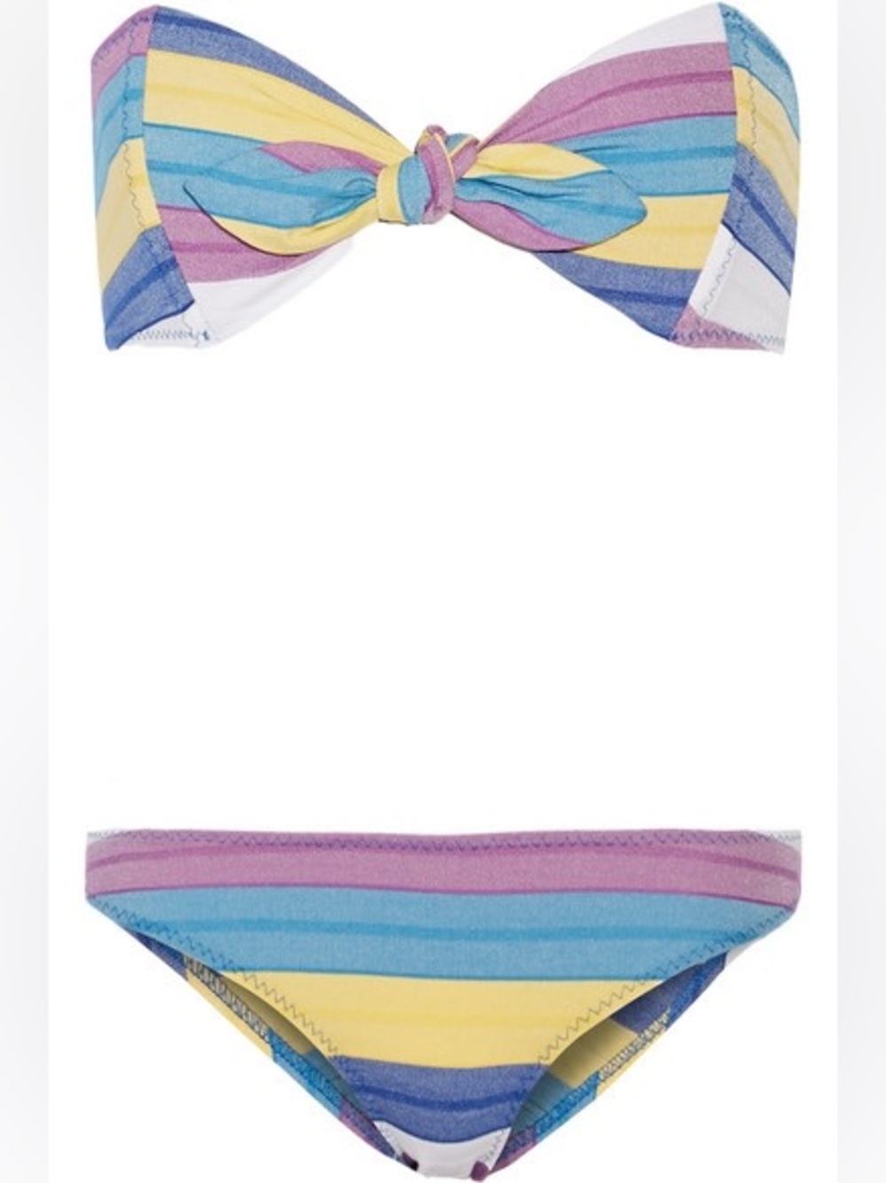 Lisa Marie Fernandez "Poppy" Front-Knot Bandeau Bikini Set - Picture 2 of 4